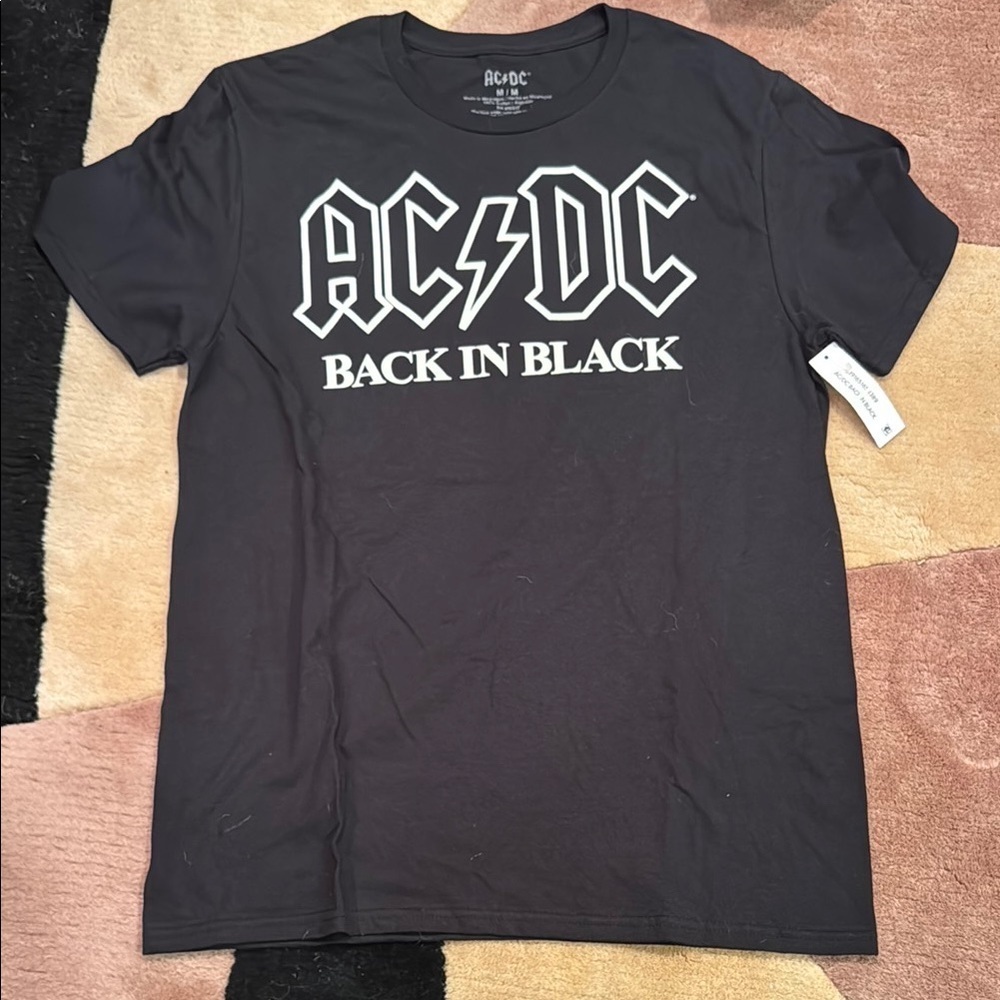 AC/DC Black Short Sleeve Band Tee